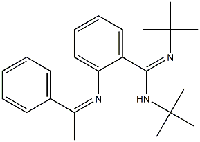 2-(1-フェニルエチリデンアミノ)-N1,N2-ジtert-ブチルベンズアミジン 化学構造式