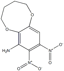 (2,3,4,5-Tetrahydro-8,9-dinitro-1,6-benzodioxocin)-7-amine Structure
