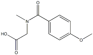 [N-(4-Methoxybenzoyl)-N-methylamino]acetic acid Structure