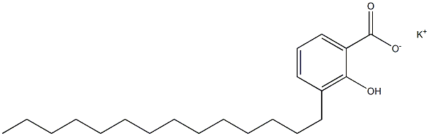 3-Tetradecyl-2-hydroxybenzoic acid potassium salt Structure