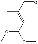 4,4-Dimethoxy-2-methyl-2-butenal,,结构式