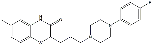 2-[3-[4-(4-Fluorophenyl)piperazin-1-yl]propyl]-6-methyl-2H-1,4-benzothiazin-3(4H)-one 结构式