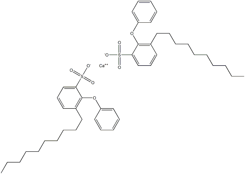 Bis(3-decyl-2-phenoxybenzenesulfonic acid)calcium salt Structure