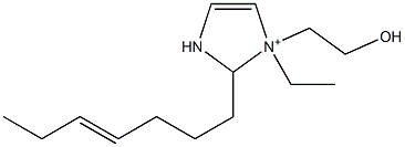 1-エチル-2-(4-ヘプテニル)-1-(2-ヒドロキシエチル)-4-イミダゾリン-1-イウム 化学構造式