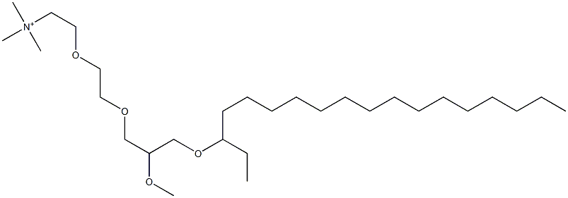 N-[2-[2-(3-Octadecyloxy-2-methoxypropoxy)ethoxy]ethyl]-N,N,N-trimethylaminium Structure