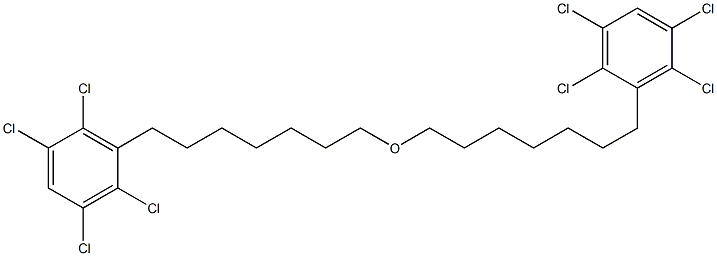 2,3,5,6-テトラクロロフェニルヘプチルエーテル 化学構造式