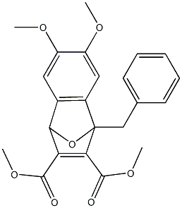 1,4-Dihydro-1-benzyl-6,7-dimethoxy-1,4-epoxynaphthalene-2,3-dicarboxylic acid dimethyl ester 结构式