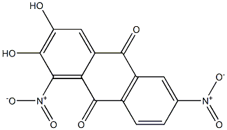 2,3-Dihydroxy-1,6-dinitroanthraquinone Struktur