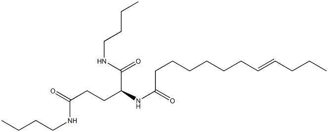 N2-(8-ドデセノイル)-N1,N5-ジブチルグルタミンアミド 化学構造式