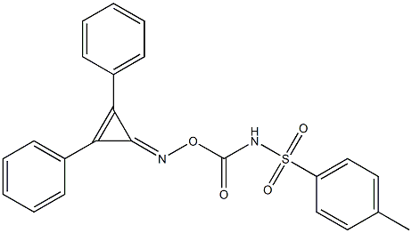 N-[(4-Methylphenyl)sulfonyl]carbamic acid [(1,2-diphenyl-1-cyclopropen-3-ylidene)amino] ester Structure