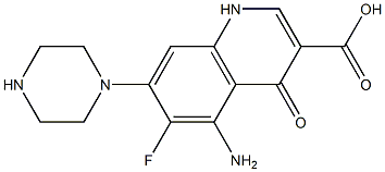 5-Amino-6-fluoro-1,4-dihydro-4-oxo-7-(1-piperazinyl)quinoline-3-carboxylic acid