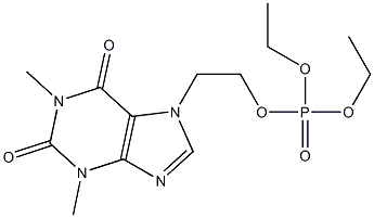  Diethyl 2-(1,2,3,6-tetrahydro-1,3-dimethyl-2,6-dioxo-7H-purin-7-yl)ethyl=phosphate