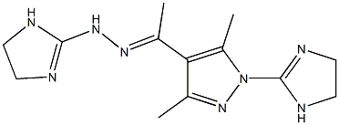 3,5-Dimethyl-4-[1-[2-[(4,5-dihydro-1H-imidazole)-2-yl]hydrazono]ethyl]-1-[(4,5-dihydro-1H-imidazole)-2-yl]-1H-pyrazole 结构式