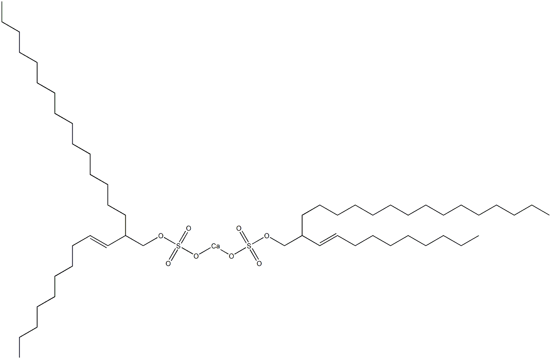 Bis[2-(1-decenyl)heptadecyloxysulfonyloxy]calcium Structure