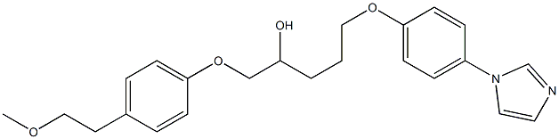 1-[2-[4-(1H-Imidazol-1-yl)phenoxy]ethyl]-3-[4-(2-methoxyethyl)phenoxy]-2-propanol Structure