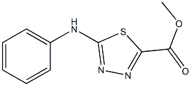 5-(フェニルアミノ)-1,3,4-チアジアゾール-2-カルボン酸メチル 化学構造式