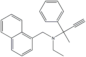 N-Ethyl-N-(1-naphtylmethyl)(3-phenyl-1-butyn-3-yl)amine Struktur