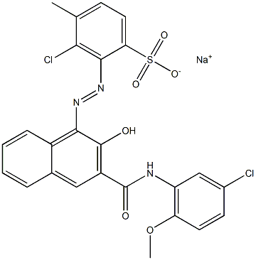 3-Chloro-4-methyl-2-[[3-[[(3-chloro-6-methoxyphenyl)amino]carbonyl]-2-hydroxy-1-naphtyl]azo]benzenesulfonic acid sodium salt|