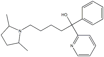 5-(2,5-Dimethyl-1-pyrrolidinyl)-1-(2-pyridinyl)-1-phenyl-1-pentanol 结构式