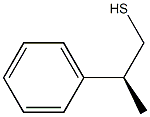 [S,(-)]-2-フェニル-1-プロパンチオール 化学構造式