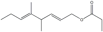 Propionic acid 4,5-dimethyl-2,5-octadienyl ester Structure