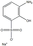 3-Amino-2-hydroxybenzenesulfonic acid sodium salt 结构式