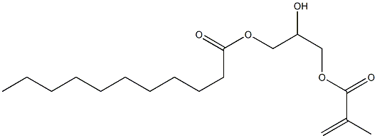 1,2,3-Propanetriol 1-methacrylate 3-undecanoate 结构式