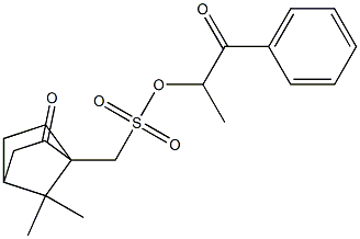 (7,7-Dimethyl-2-oxobicyclo[2.2.1]heptan-1-yl)methanesulfonic acid 1-benzoylethyl ester,,结构式