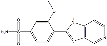 4-(1H-Imidazo[4,5-c]pyridin-2-yl)-3-methoxybenzenesulfonamide 结构式