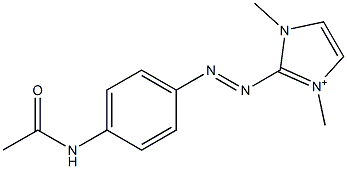 2-[p-(Acetylamino)phenylazo]-1,3-dimethyl-3H-imidazol-1-ium Structure