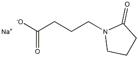 4-(2-オキソピロリジン-1-イル)酪酸ナトリウム 化学構造式