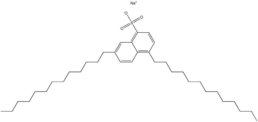 4,7-Ditridecyl-1-naphthalenesulfonic acid sodium salt,,结构式