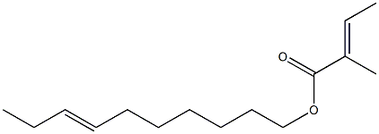 (E)-2-Methyl-2-butenoic acid 7-decenyl ester,,结构式