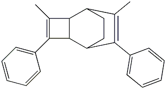 3,8-Diphenyl-4,7-dimethyltricyclo[4.2.2.02,5]deca-3,7-diene Struktur