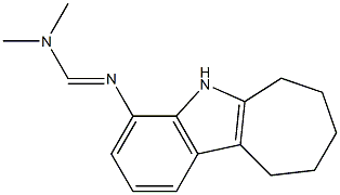 4-[[(Dimethylamino)methylene]amino]-5,6,7,8,9,10-hexahydrocyclohept[b]indole Structure