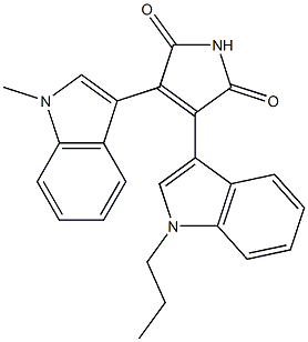 3-(1-Propyl-1H-indol-3-yl)-4-(1-methyl-1H-indol-3-yl)-1H-pyrrole-2,5-dione Structure