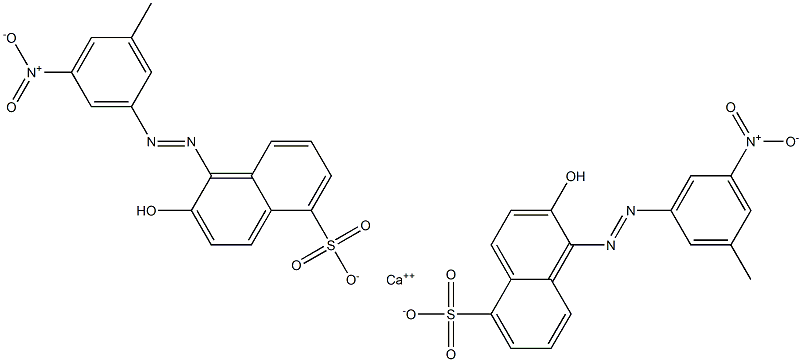 Bis[1-[(3-methyl-5-nitrophenyl)azo]-2-hydroxy-5-naphthalenesulfonic acid]calcium salt Structure