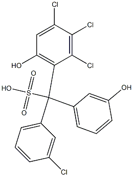  (3-Chlorophenyl)(2,3,4-trichloro-6-hydroxyphenyl)(3-hydroxyphenyl)methanesulfonic acid