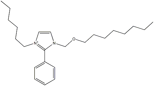 3-Hexyl-2-phenyl-1-[(octyloxy)methyl]-1H-imidazol-3-ium Struktur