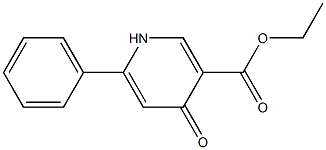 6-Phenyl-4-oxo-1,4-dihydropyridine-3-carboxylic acid ethyl ester Struktur