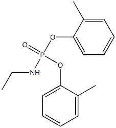 N-Ethylphosporamidic acid di(2-methylphenyl) ester,,结构式