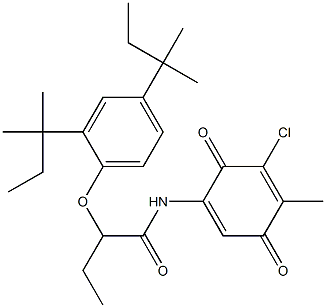 2-Chloro-3-methyl-6-[2-(2,4-di-tert-pentylphenoxy)butyrylamino]-1,4-benzoquinone|