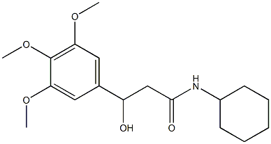 N-Cyclohexyl-3-hydroxy-3-(3,4,5-trimethoxyphenyl)propanamide 结构式