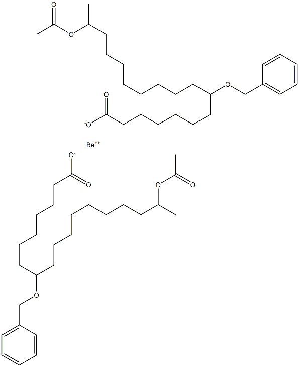 ビス(8-ベンジルオキシ-17-アセチルオキシステアリン酸)バリウム 化学構造式
