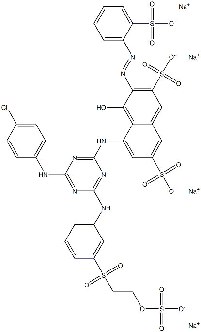 5-[4-(4-Chloroanilino)-6-[3-[2-(sulfooxy)ethylsulfonyl]anilino]-1,3,5-triazin-2-ylamino]-4-hydroxy-3-(2-sulfophenylazo)-2,7-naphthalenedisulfonic acid tetrasodium salt