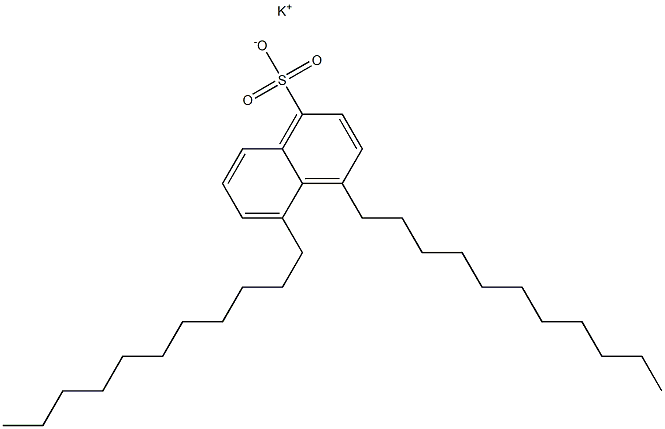 4,5-Diundecyl-1-naphthalenesulfonic acid potassium salt Structure