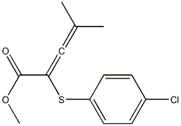 4-Methyl-2-(4-chlorophenylthio)-2,3-pentadienoic acid methyl ester