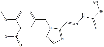 1-[(1-(3-Nitro-4-methoxybenzyl)-1H-imidazol-2-yl)methylene]thiocarbonohydrazide Struktur