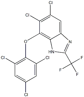 5,6-Dichloro-7-(2,4,6-trichlorophenoxy)-2-trifluoromethyl-1H-benzimidazole|