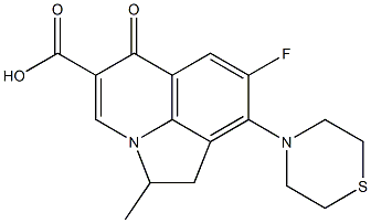 2-Methyl-7-fluoro-8-(thiomorpholin-4-yl)-1,2-dihydro-5-oxo-5H-2a-azaacenaphthylene-4-carboxylic acid